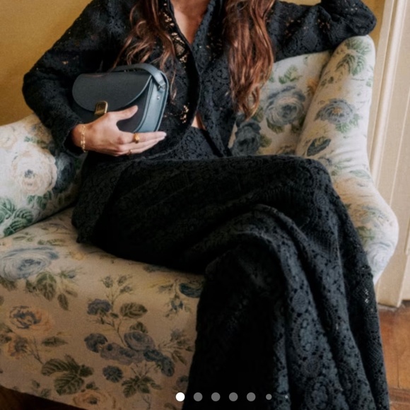 Sezane Fausto Trousers in Black - Picture 1 of 5
